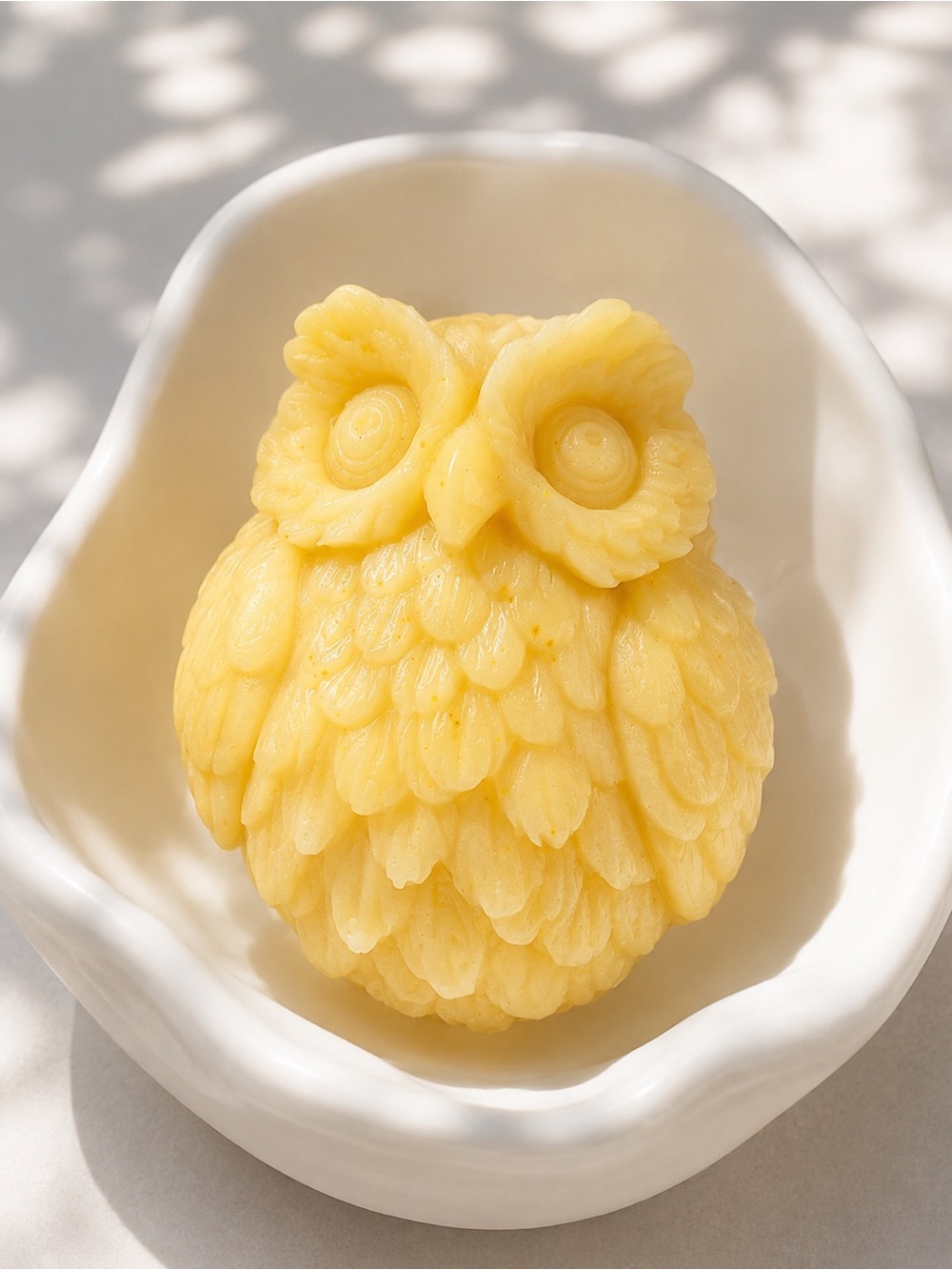 Pineapple coconut SOAP owl 3x2in 4oz shea butter & coconut oil based